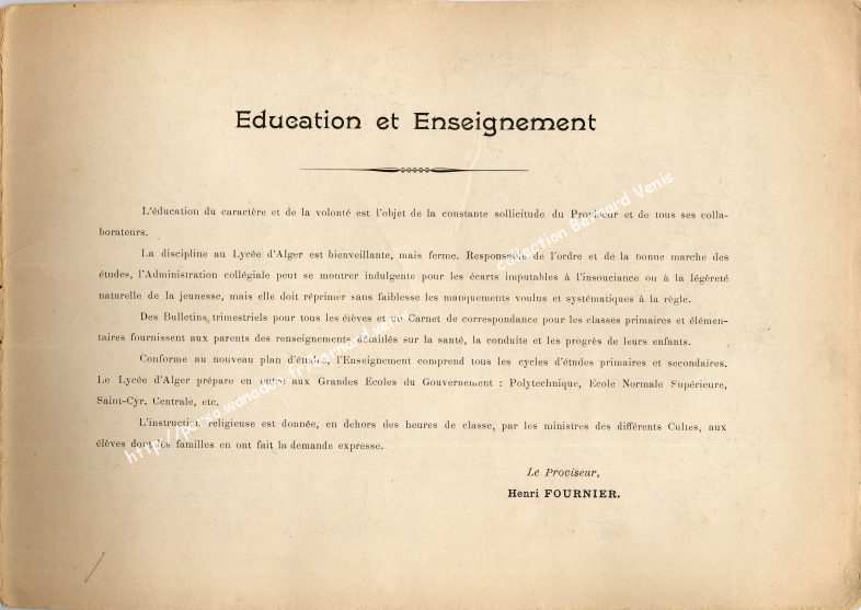 éducation et enseignement