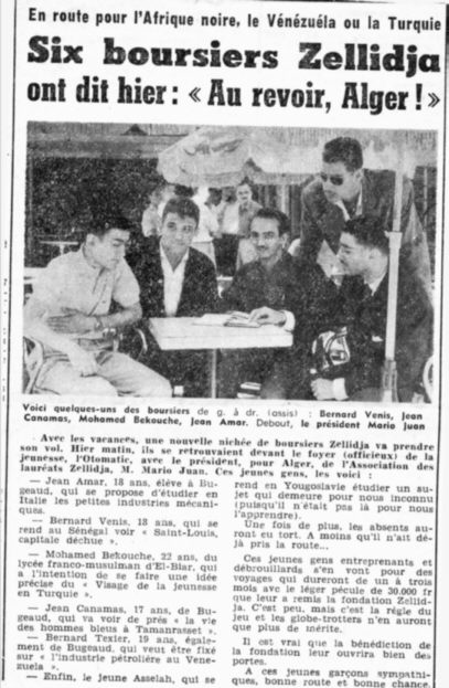 Six boursiers Zellidja