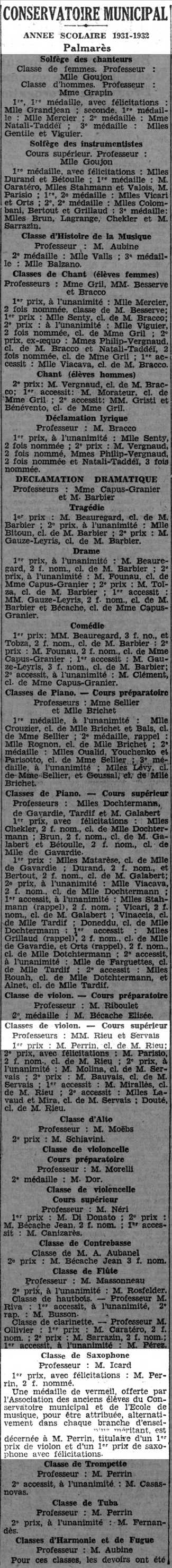 CONSERVATOIRE MUNICIPAL