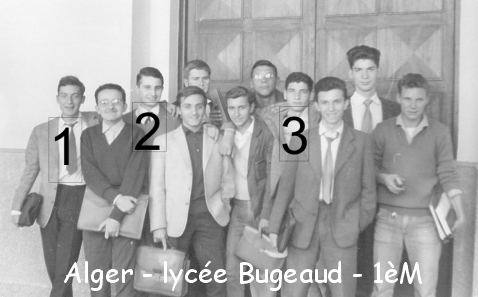 2 photos de la classe de 1ère M, février 1961, mr. Gervais, Professeur de physique-chimie