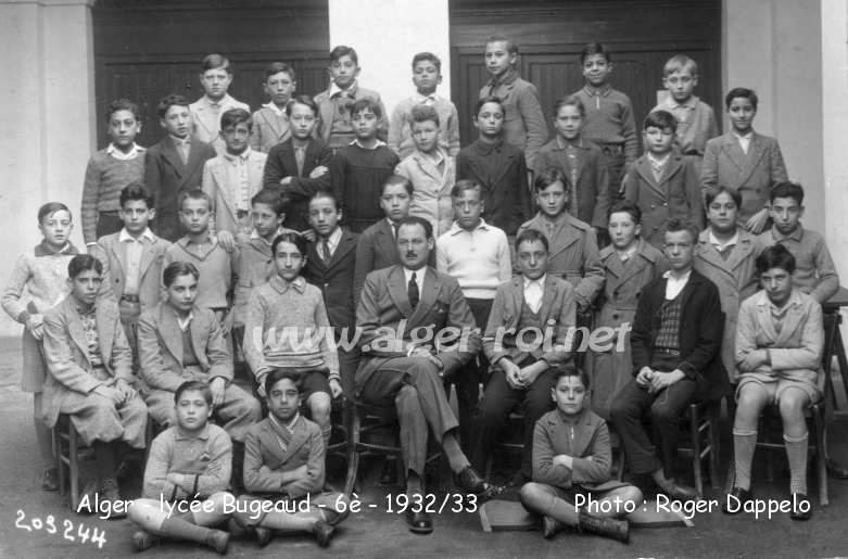 classe de 6é en 1932-1933 