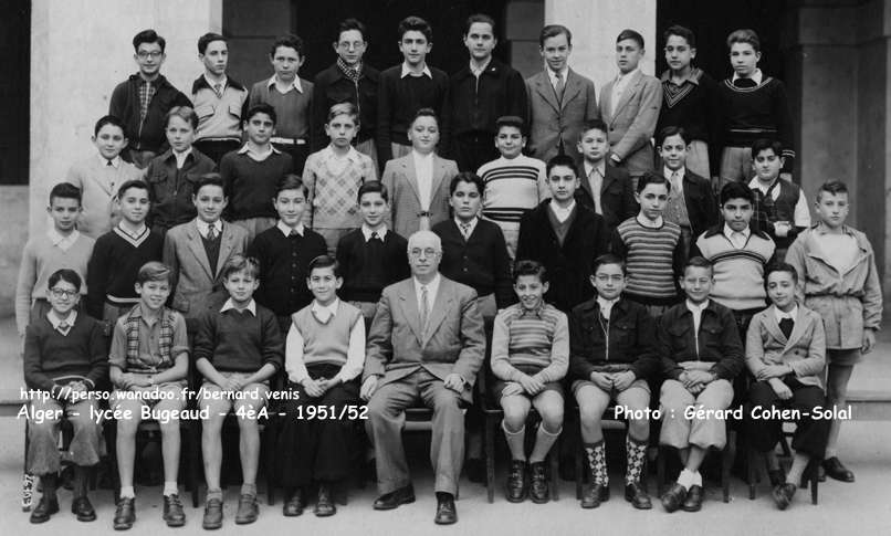 4èA, 1951-1952, professeur :M. MICHAUD prof de lettres classiques. 