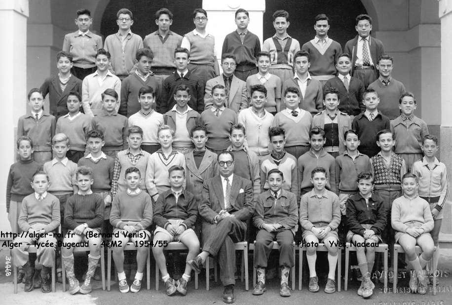 4èM2, 1954-1955- Prof.: Mr Fredj, mathématiques