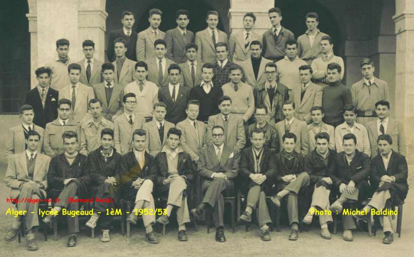 1ère M , 1952-1953; professeur : mr.Fredj