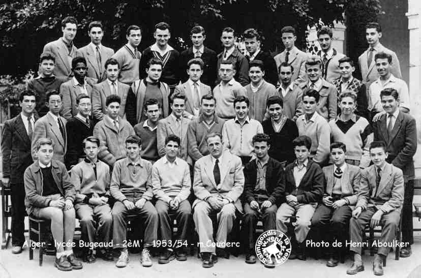 Classe de 2ème M' - 1953/1954 - m.Couderc, prof de dessin