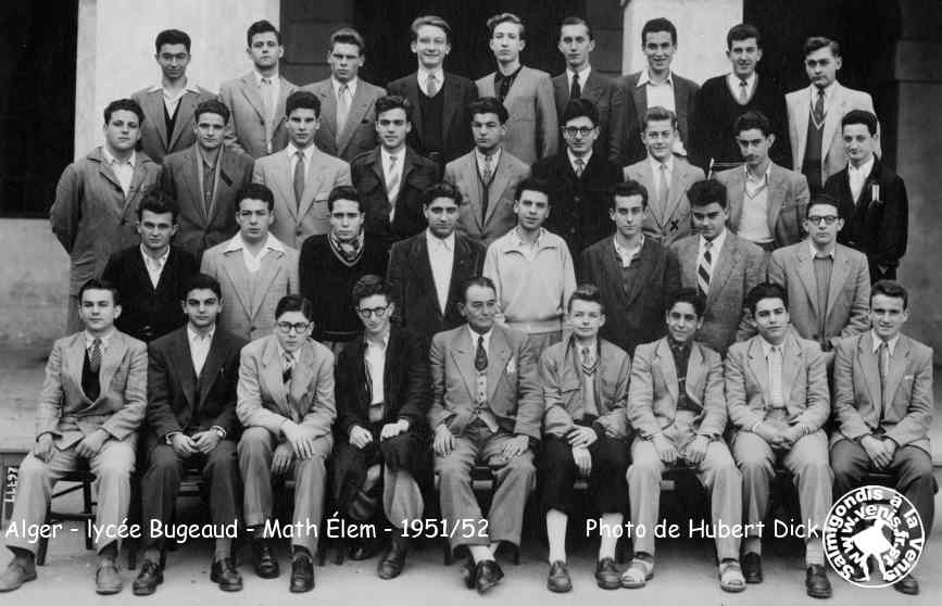 Classe de Math Élem - 1951-52