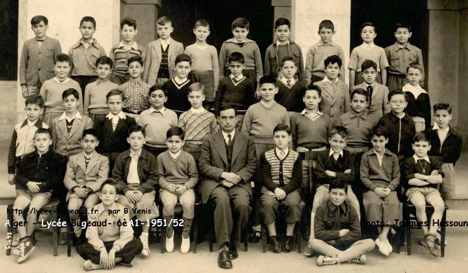 6è A1, 1951-1952- Prof.: Mr Coulomb,français-latin